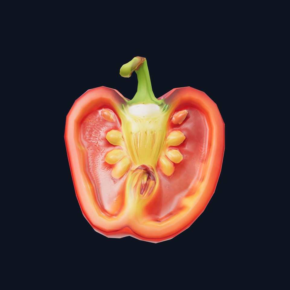 Vibrant Pepper Slice model pack
